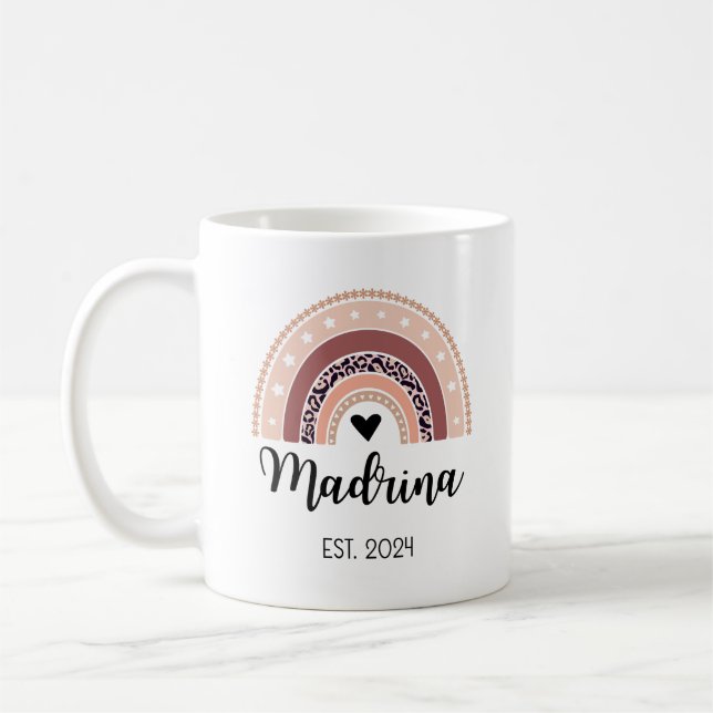 Caneca De Café Madrina Coffee Mugs 2024 Quieres Ser Mi Madrina (Esquerda)