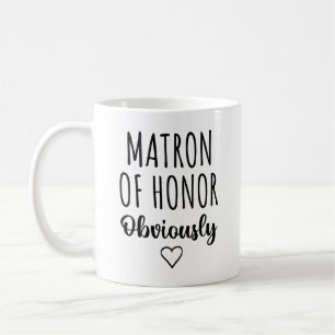 Caneca De Café Madrinha de Honra Proposta Obviamente Engraçada