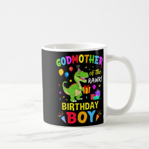 Caneca De Café Madrinha Do T-Rex Do Menino De Aniversário Dinossa