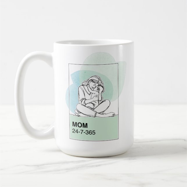 Caneca De Café Mãe 24/7/365 (Esquerda)