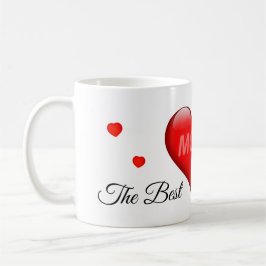 Caneca De Café Mãe - "A Melhor" com corações
