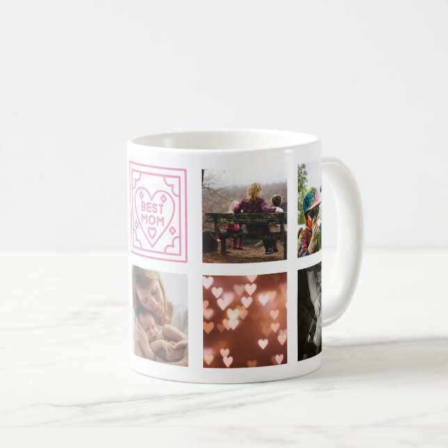 Caneca De Café MÃE A RAINHA dos nossos corações | fotografia pers (Frente Esquerda)