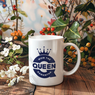 Caneca De Café Mãe A Tipografia Criativa Rainha Azul