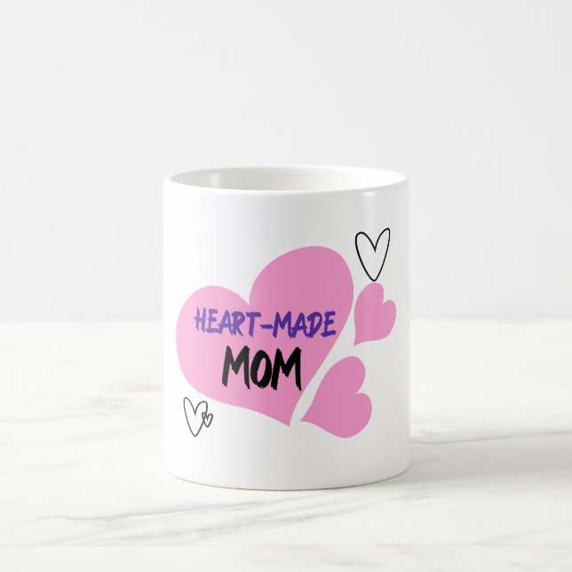 Caneca De Café Mãe Adotiva Feita Pelo Coração Mãe (Centro)