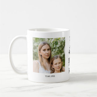 Caneca De Café Mãe Aniversário Preto Branco 2 Fotos Nome da Colag