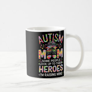 Caneca De Café Mãe Autista Criando Herói Peça de Puzzle Arte Auti