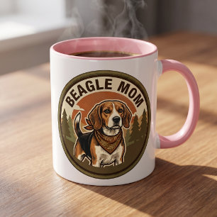 Caneca de Café Mãe Beagle Presente para Mãe de C