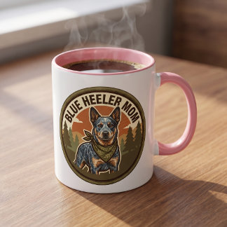 Caneca de Café Mãe Blue Heeler | Presente para Mãe