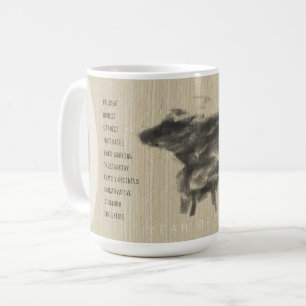 Caneca De Café Mãe Buffalo e seu filhote Chinês Ox Year Por M