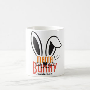 Caneca De Café mãe bunny páscoa elegante família simples e fofa