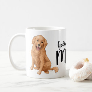 Caneca De Café Mãe Cachorro Cartoon Cute Golden Retriever