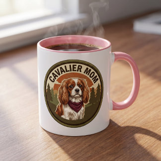Caneca de Café Mãe Cavalier | Presente de Cachorro
