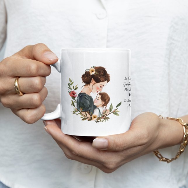 Caneca De Café Mãe Com Bebê Café Mug Dom Ideia Para Mamãe (Criador carregado)