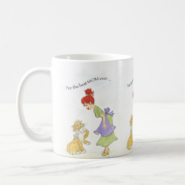 Caneca De Café Mãe com gato (Esquerda)