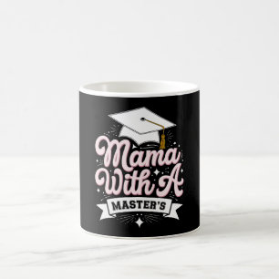 Caneca De Café Mãe Com Mestrado Formatura Mamãe
