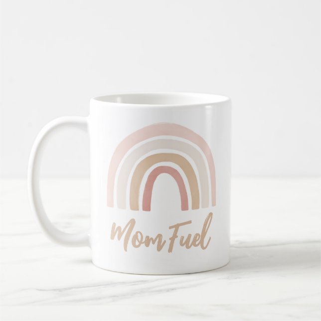 Caneca De Café Mãe Combustível Boho Rosa Dia de as mães Arco-Íris (Esquerda)