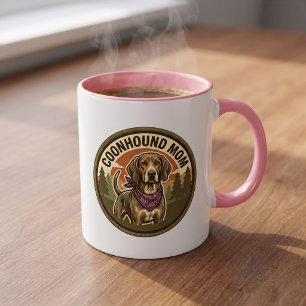 Caneca de Café Mãe Coonhound Presente para Mãe d
