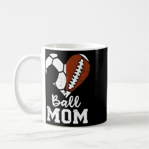 Caneca De Café Mãe Coração Engraçado Pé Mãe de Futebol