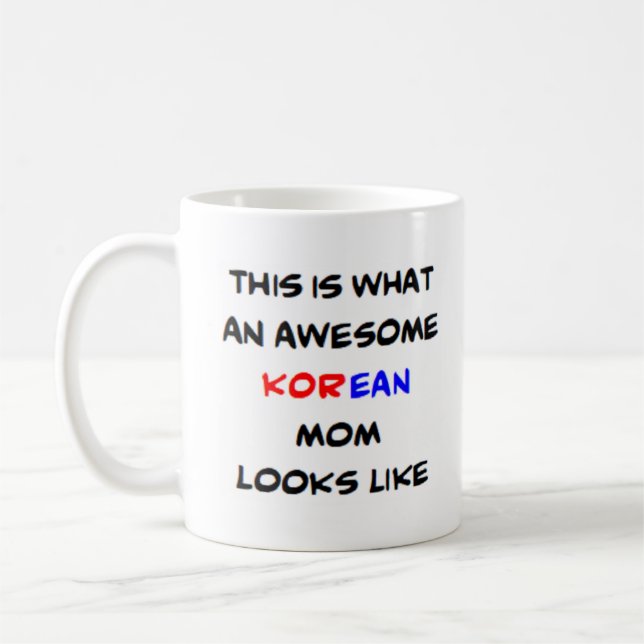 Caneca De Café mãe coreana, incrível (Esquerda)