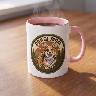 Caneca de Café Mãe Corgi | Presente para Mãe de Ca