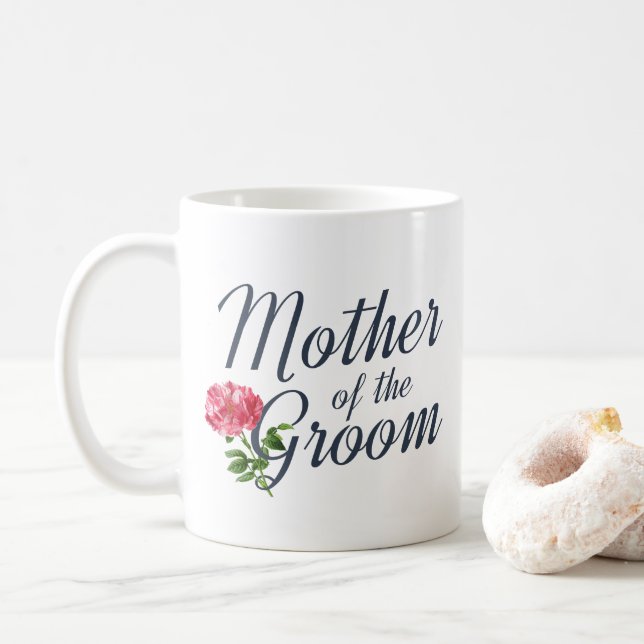 Caneca De Café Mãe da Caligrafia do Casamento do Groom | Mug (Com Donut)