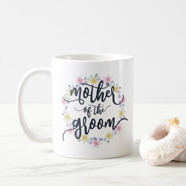 Caneca De Café Mãe da Caligrafia do Casamento do Groom | Mug (Com Donut)