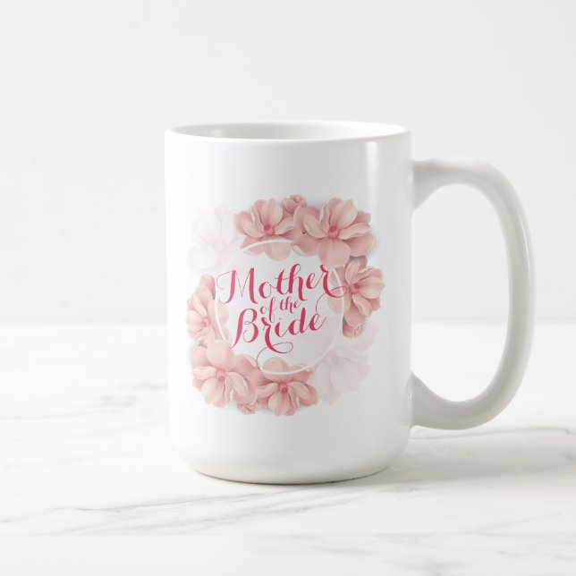 Caneca De Café Mãe da Noiva Floral Wedding Classic Mug (Direita)
