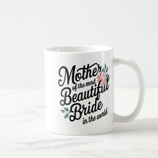 Caneca De Café Mãe Da Noiva Mais Bonita Feliz Noiva Pa (Direita)
