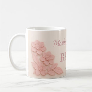 Caneca De Café Mãe da Noiva Rosa Floral