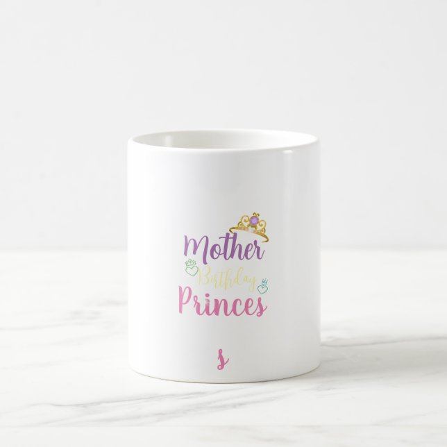 Caneca De Café Mãe da Princesa de Aniversário Tiara Personalizada (Centro)
