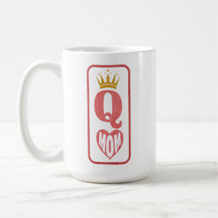 Caneca De Café Mãe da Rainha dos Corações Coroa do Dia da Mãe