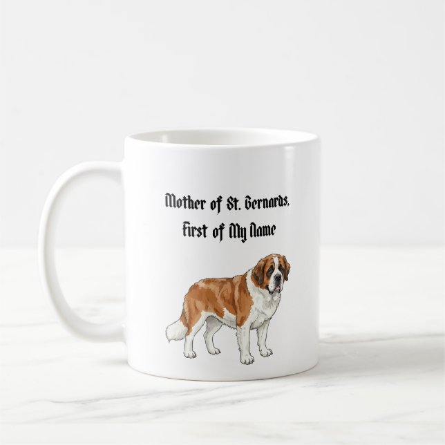 Caneca De Café Mãe da Rua. Bernard, Primeiro Meu Nome (Esquerda)