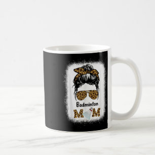 Caneca De Café Mãe de Badminton Estampa de Leopardo Descolorida M