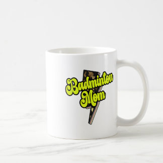 Caneca De Café Mãe de Badminton Leopardo Parafuso Trovão Vintage 