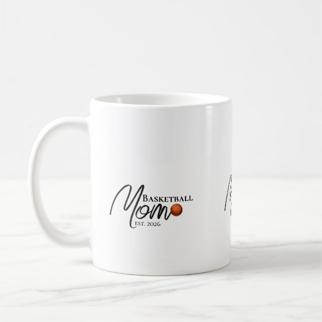 Caneca De Café Mãe de Basquete Estabelecida  (Esquerda)