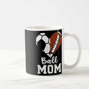 Caneca De Café Mãe de Bola Coração Engraçado Futebol Mãe de Futeb