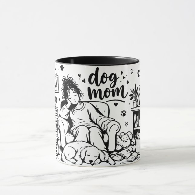 Caneca de Café Mãe de Cachorro (Centro)