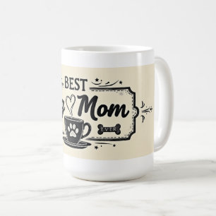 Caneca de Café Mãe de Cachorro – 15 oz Estilo Café