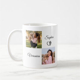 Caneca De Café Mãe de Cachorro 4 Foto Nome Personalizado | Person