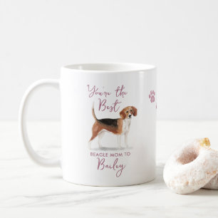 Caneca De Café Mãe de cachorro Beagle fofa Ilustração e foto