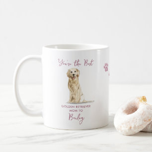 Caneca De Café Mãe de Cachorro Golden Retriever Aquarela Foto