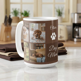 Caneca De Café Mãe de Cachorro Marrom Impressão de Pata Oito Foto
