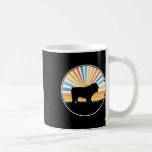 Caneca De Café - Mãe de Cachorro Pai de Cachorro Retro Pôr do Sol
