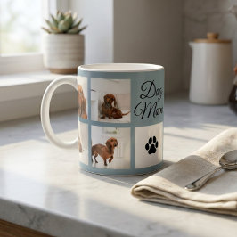 Caneca De Café Mãe de Cachorro Pegada da Pata Oito Fotos Personal