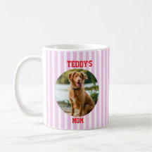 Mãe de Cachorro Personalizada com Listras Azuis