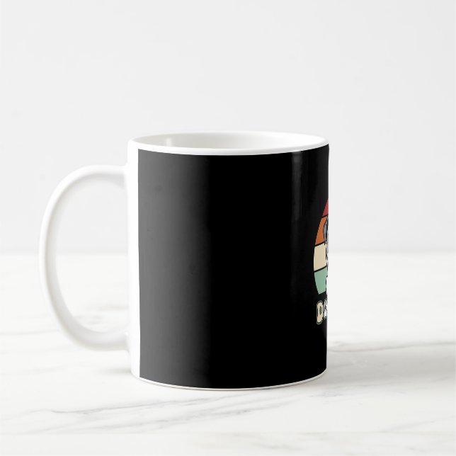Caneca De Café Mãe de Cachorro Retro Bulldog Vetor (Esquerda)