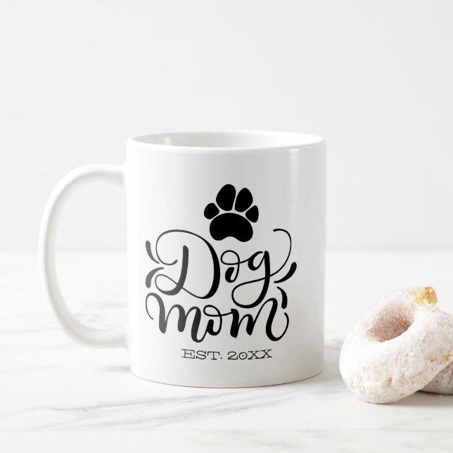 Caneca De Café Mãe de cão - Personalizado Estabelecido - Amante d (Com Donut)