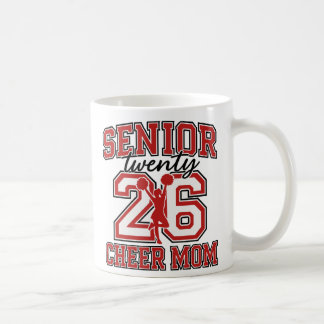 Caneca De Café Mãe de Cheerleader Sênior 2026 – Apoiadora Orgulho