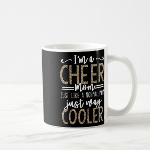 Caneca De Café Mãe de Cheerleading Engraçada Estampa de Leopardo 