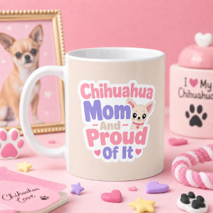 Caneca De Café Mãe de Chihuahua, Cachorro Pequeno Grande Personal